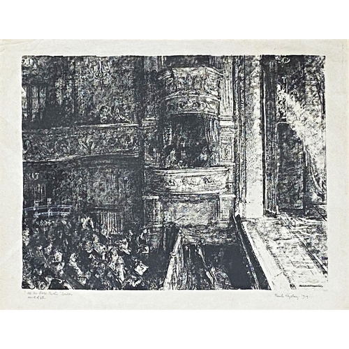 1376 - Paule Vezelay (1893-1984) - 'At The Globe Theatre, London', 4/25 black and white print, signed and t... 