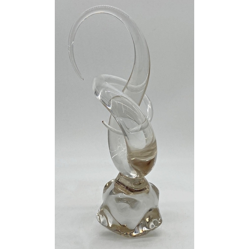 1024 - Renato Anatra - Murano glass sculpture of a love knot, 32cm high