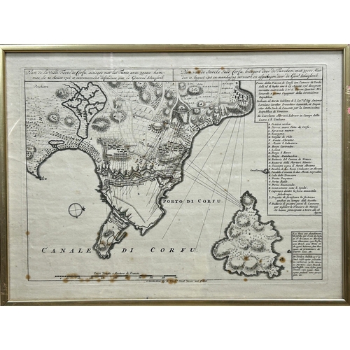 1523 - Elizabeth Verseyl, t'Amsterdam, by de Weed.e Nicol, Visser met Privil - A map of the siege of Corfu ... 