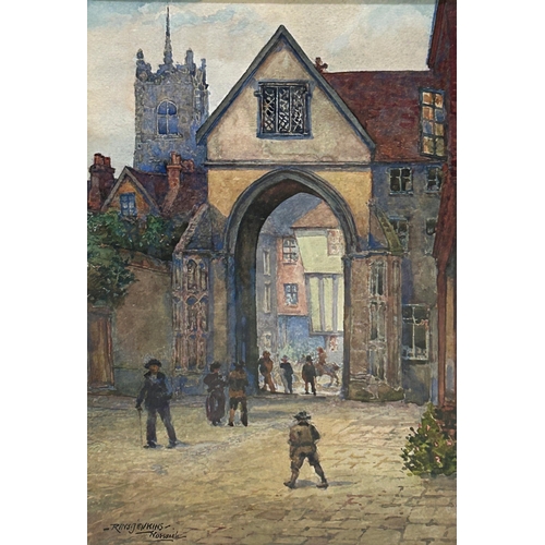 1548 - Rhys Jenkins (20th century) - 'Norwich', signed, watercolour, 28 x 18cm, framed