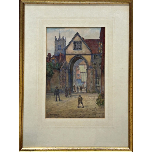 1548 - Rhys Jenkins (20th century) - 'Norwich', signed, watercolour, 28 x 18cm, framed