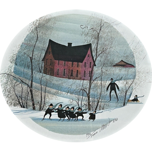 1369 - Patricia Buckley Moss (born 1933, American) - 'The Ice Show' and 'Brower Homestead' both signed limi... 