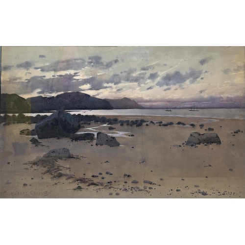 1552 - Hubert Coop (1872-1953) - coastal landscape, signed and dated 1895, watercolour, 43 x 72cm, framed