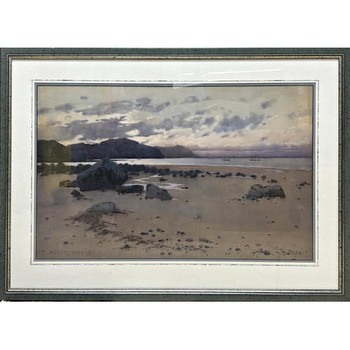 1552 - Hubert Coop (1872-1953) - coastal landscape, signed and dated 1895, watercolour, 43 x 72cm, framed