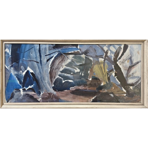 1375 - Ivon Hitchens (1893-1979) - 'Edge of the Wood', colour lithograph circa 1950, 34 x 90cm, framed