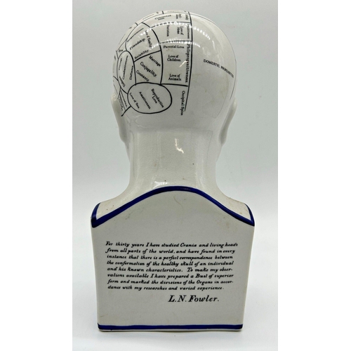 1003 - Phrenology by L.N.Fowler ceramic head, 30cm high