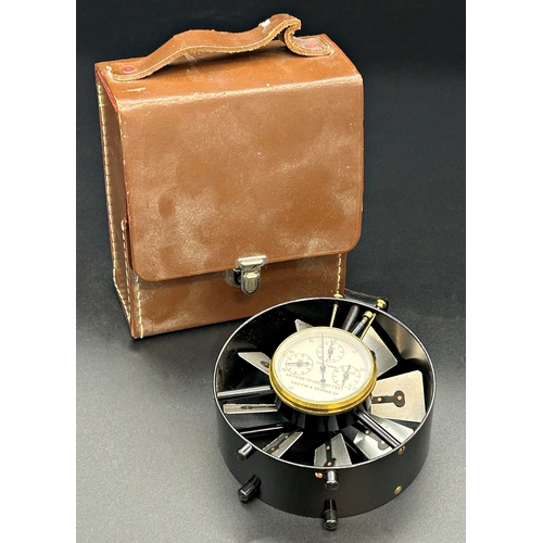 1110 - Vintage lacquered steel Air Meter to 1000,000 feet by Griffin & George Ltd, 10.5cm diameter, origina... 