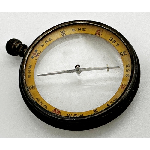 104 - Interesting late Victorian silver 'watch case' pocket compass, maker Francis Barker & Son, London 18... 