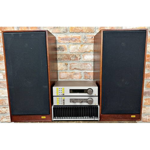 1119 - Quad 405-2 amplification stereo system, comprising FM4 Tuner, 3-4 control unit, amp and a pair of Sp... 