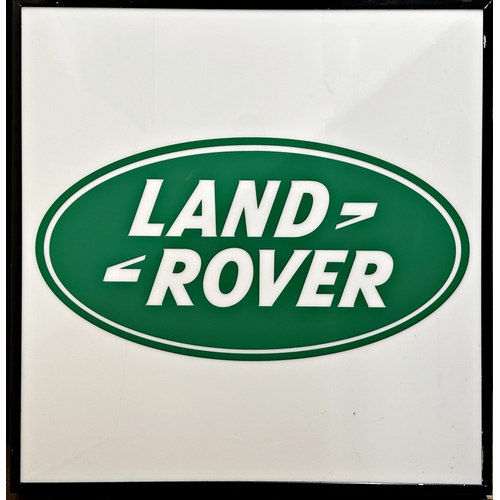 1227 - Large illuminating advertising sign for Land Rover, 100cm x 100cm