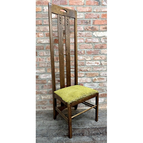 1302 - MackIntosh style high back chair by Frevd of London, 151cm high