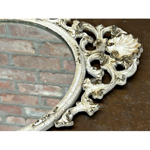 1282 - Giltwood and Queen Anne style wall mirrors, 90 x 58cm and 98 x 50cm (2)