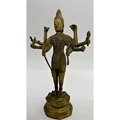 1083 - Chinese gilt bronze Buddhavista, 29cm high