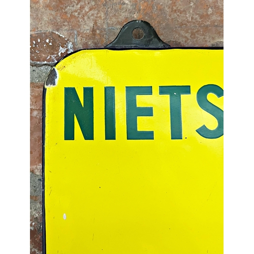 11 - Advertising - 'Electa Koffie, Niets Beter Dan..' by Emallerie Belge, enamel sign in yellow and green... 