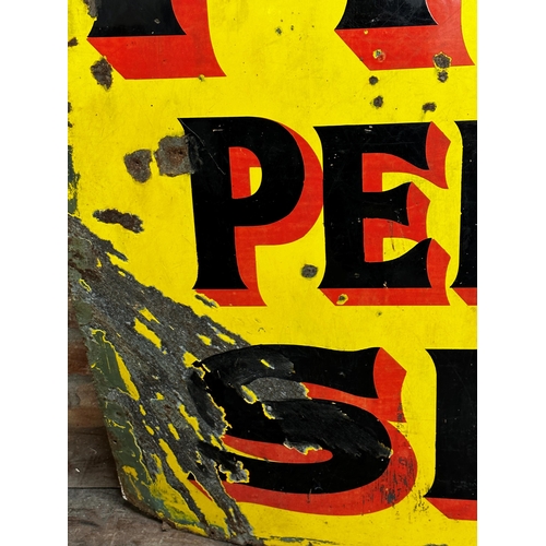 20 - Advertising - 'Pratt's Perfection Spirit', large inscribed enamel sign on yellow, 123 x 183cm