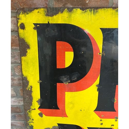 20 - Advertising - 'Pratt's Perfection Spirit', large inscribed enamel sign on yellow, 123 x 183cm