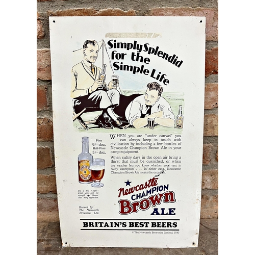 29 - Advertising - 'Newcastle Champion Brown Ale', enamelled tin sign, 61 x 38cm