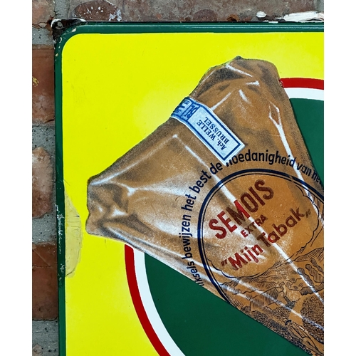 38 - Advertising - 'Semois Mijn Tabak' enamel sign in polychrome, 63 x 45cm