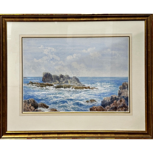 1381 - John Beresford-Peirce (20th century) - View of Plettenberg Bay, signed, watercolour, 36 x 53cm, fram... 