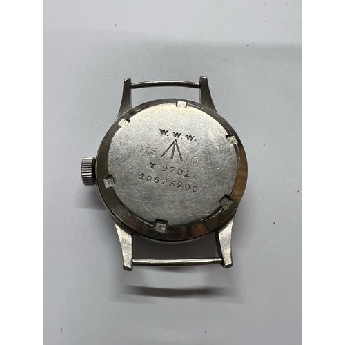 346 - A Gent's Omega H.S.10 Royal Navy Dive Supervisor's wristwatch, c.1945, the black dial with 'T' mark,... 