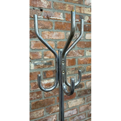 1180 - 1960s chrome hall stand, 195cm high