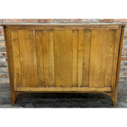 1189 - Good quality 1960s teak drinks cabinet, with tambour slide door, four graduated drawers and organic ... 