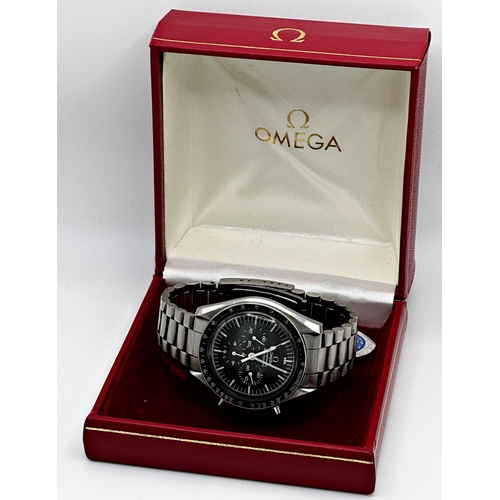 342 - A Gent's Omega Speedmaster Professional 'Moonwatch', stainless steel, Ref 145.022, c.1978, the black... 