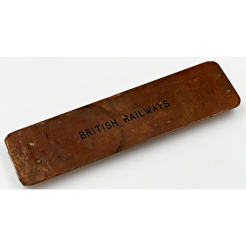 403 - Novelty copper British Railways track thermometer, by Negretti & Zambra, and engraved ‘BRITISH RAILW... 