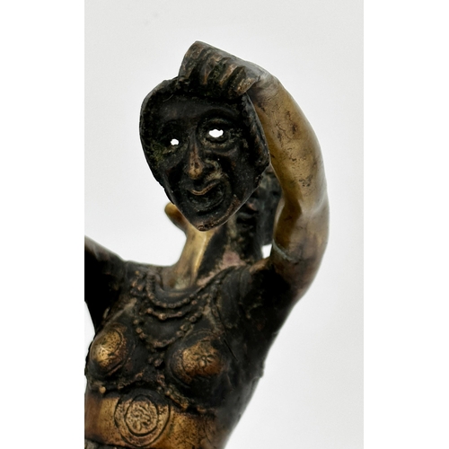 574 - Art Deco style cast bronze figure of a dancer, 49cm high