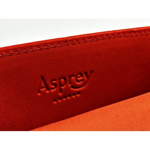 406 - Asprey 'Darcy' orange leather handbag, in original presentation box with Asprey dust bag (unopened) ... 