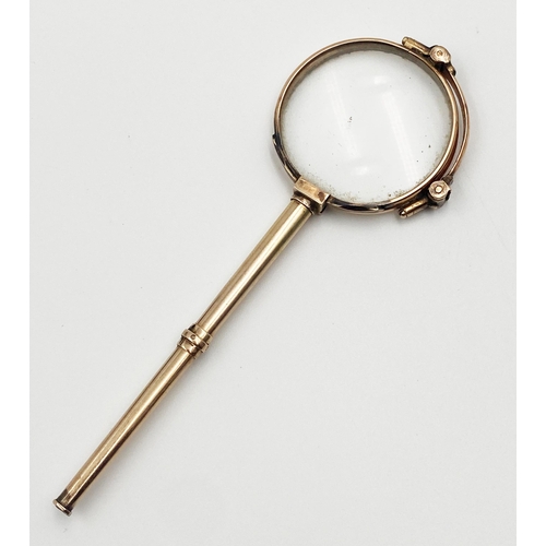 333 - Gold lorgnette, 12cm long, 23.6g gross