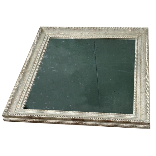 1155 - Antique French wall mirror, painted gesso frame and pitted glass, 85 x 73cm