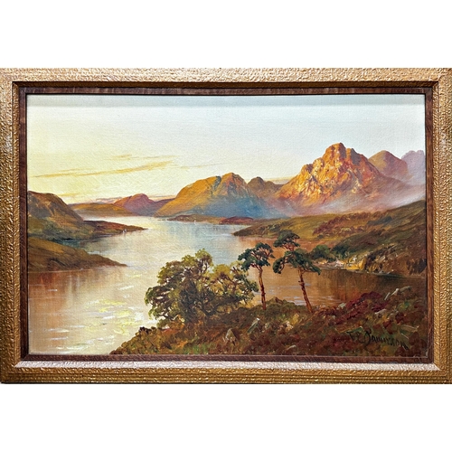 1424 - Francis E Jamieson (1895-1950) - Three highland landscapes, signed, oil on canvas, each 40 x 60cm, f... 