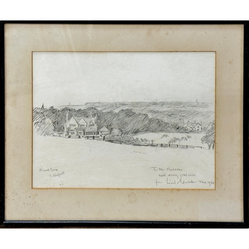 1430 - Lionel Edwards (1868-1966) - 'Norwood Grange, Hungerford, signed, inscribed 'To the Hansons with eve... 