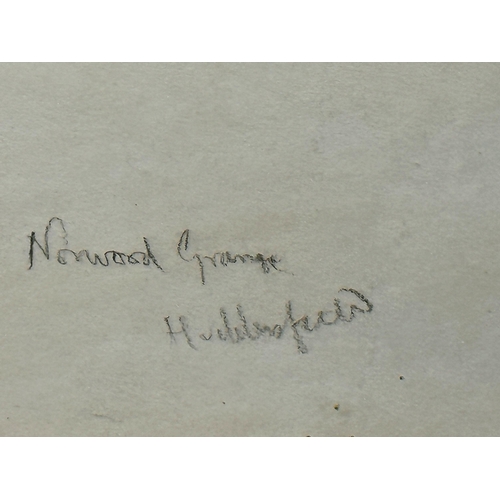 1430 - Lionel Edwards (1868-1966) - 'Norwood Grange, Hungerford, signed, inscribed 'To the Hansons with eve... 