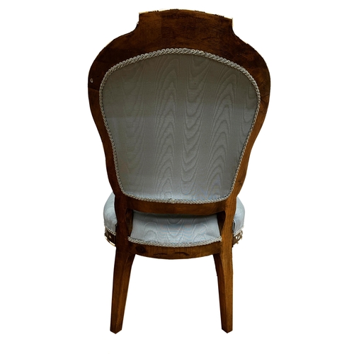 1282 - Good quality pair of Eastern possible Anglo-Indian mother of pearl inlaid teak dining chairs with st... 