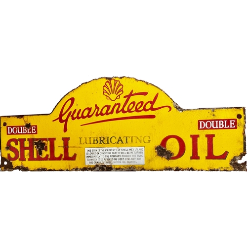 1098 - Advertising- Shell Oil, enamel sign with arched pediment, 24.5cm x 64cm