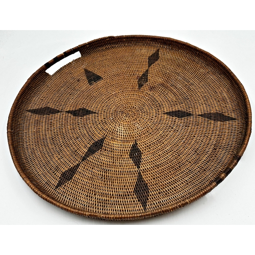 323 - Native American Apache woven circular tray, 53cm diameter