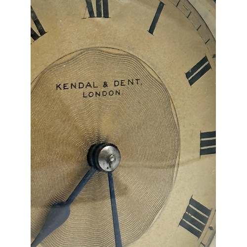 42 - Silver plated Kendall & Dent of London mantel clock in the Adam style with rams head and hoof feet, ... 