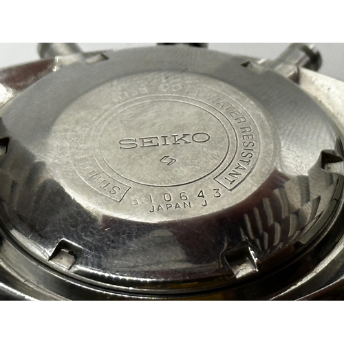 11 - Vintage Seiko 'UFO' Chronograph Automatic 6138.0011 stainless steel gents wristwatch, black dial wit... 