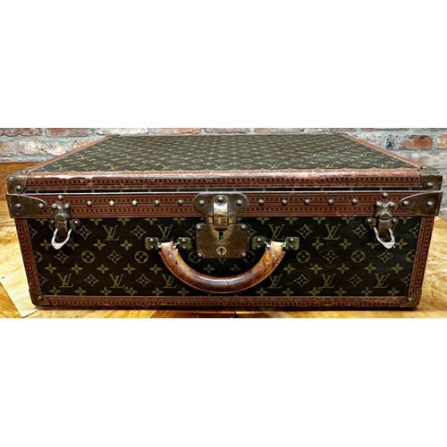 263 - A stunning Louis Vuitton 'Alzer 60' vintage hard suitcase formerly belonging to the Earl of Dudley, ... 