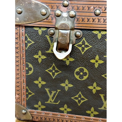 263 - A stunning Louis Vuitton 'Alzer 60' vintage hard suitcase formerly belonging to the Earl of Dudley, ... 