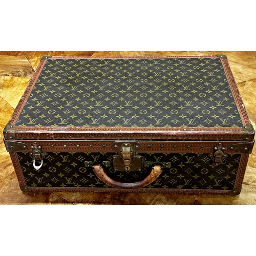 263 - A stunning Louis Vuitton 'Alzer 60' vintage hard suitcase formerly belonging to the Earl of Dudley, ... 