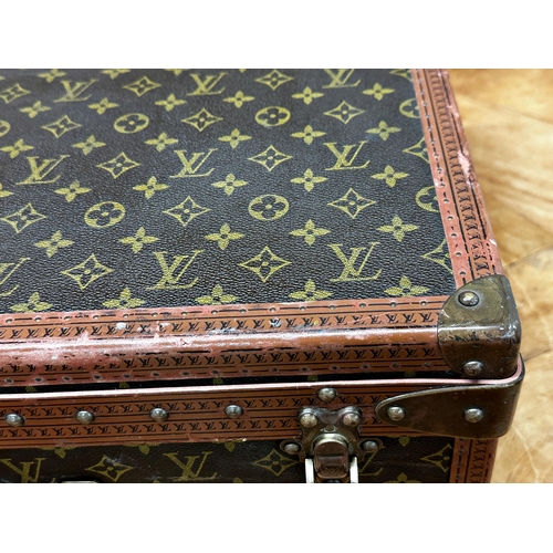 263 - A stunning Louis Vuitton 'Alzer 60' vintage hard suitcase formerly belonging to the Earl of Dudley, ... 