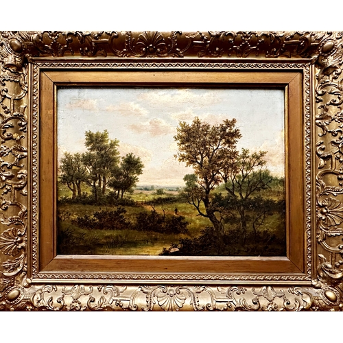 1395 - Patrick Nasmyth (1787-1831) - Traveller through the woods, signed and dated 1820, oil on canvas, 30 ... 