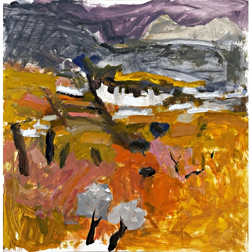 1265 - Sheila Macmillan (1928-2018) - Colourful landscape, signed and authenticated by Fiona Taylor verso, ... 