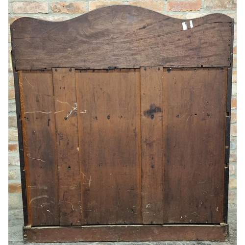 1351 - 19th century mahogany waterfall bookcase, 125cm x 110cm.