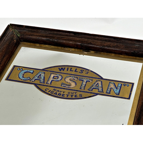 1010 - Advertising- Will's Capstan Navy cut Cigarettes applied wall mirror with gilt highlights, 42cm x 31c... 