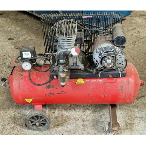 16 - Sealey Power Mobile 50 litre compressor together with one other (2)