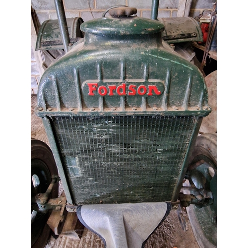 145 - Vintage Fordson Standard green wide wing petrol/TVO powered tractor